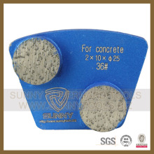 3 Hole 2 Round Diamond Segments Floor Finishing Grinding Disc